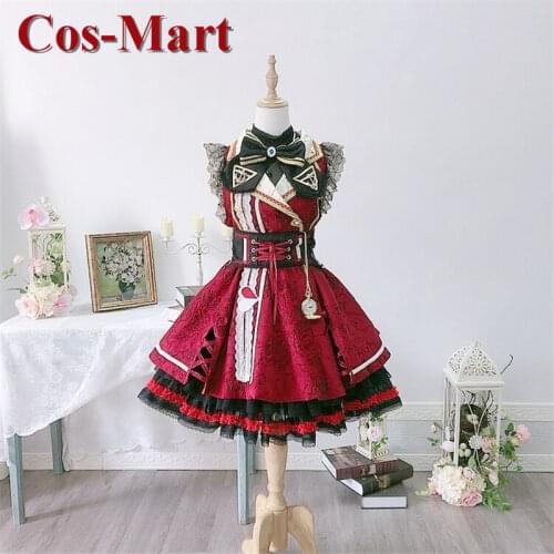 Hot Anime Virtual Youtuber Houshou Marine Cosplay Costume Lovely Red Formal Dress Activity Party Role Play Clothing Custom-Make