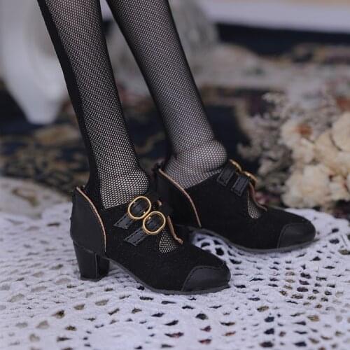 BJD doll shoes are a good choice for a 1/4 size stylish and versatile sexy stiletto shoes with classic black princess cloth shoe