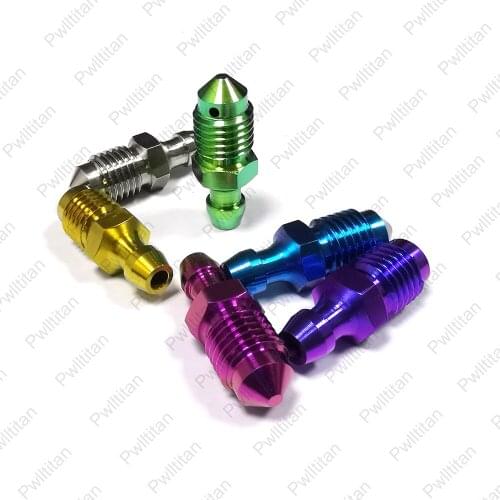 M10 Titanium Bolts Motorcycle Brake Caliper Oil Drain Deflation 1.0 1.25 MM Pitch Bleeder Nipples Air Valve For Master Cylinder