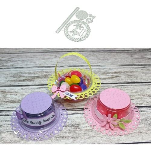 Flower Basket Metal Cutting Dies for Scrapbooking Handmade Mold Cut Stencil New 2021 DIY Card Make Mould Model Craft Decoration