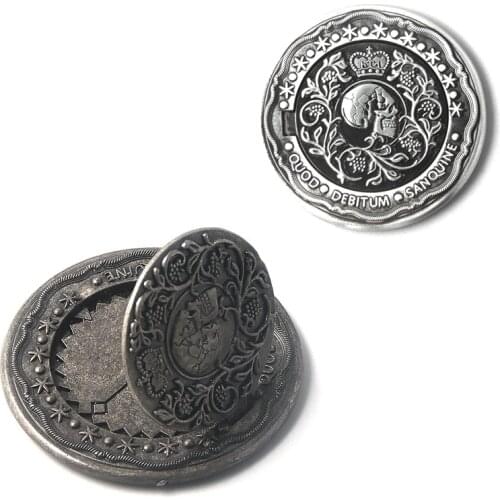 John Wick Cosplay Coin Silver Black Blood Oath Marker Openable Metal Coins Keanu Reeves Cosplay Props Accessories for Movie Fans