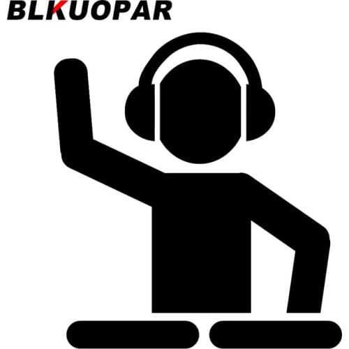 BLKUOPAR for DJ Turntables Car Stickers Fashionable Waterproof Anime VAN Decals Scratch-Proof Waterproof Vinyl Car Wrap