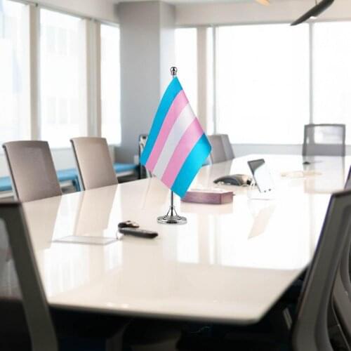 Striped Desk Flag Small Mini Home Table Flags with Stand Base LGBT Gay Pride Flag Small Home Table Flags With Stand Base LGBT