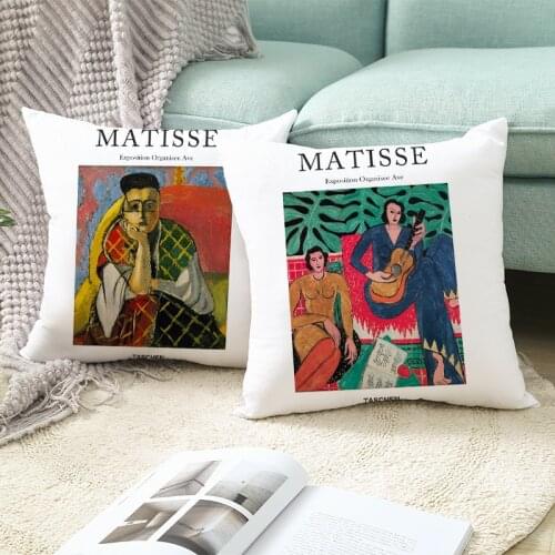 Portrait Painting Cushion Covers Famous Matisse Art Painting Throw Pillow Cases Living Room Home Decoration