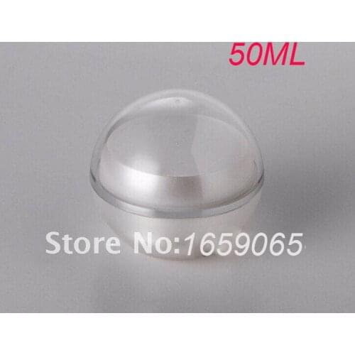 New 50g pearl white acrylic ball shape cream jar plastic jar f eye cream capsule moisturizer gel cosmetic packing ball jar