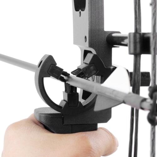 Archery Arrows Brush Whisker Brush For Arrows Capture Compound Bow Hunting Sale Black Aluminium Alloy Hunting Arrow Hunting Tool