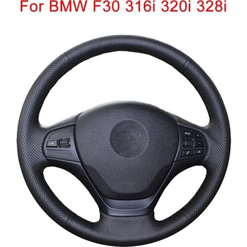 Customized Original Car Steering Wheel Cover For BMW F20 F21 F22 F23 F30 F31 F34 F32 F33 F36 Leather Braid For Steering Wheel