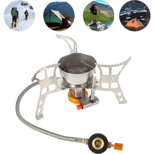 Outdoor Gas Stove Camping Gas Burner Folding Electric Stove Hiking Foldable Split Stoves 2900W Camp Cooking Supplies NEW 2021