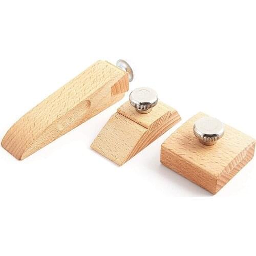 Handmade Leather DIY Wooden Sandpaper Sanding Block Vegetable Tanned Leather Edge Banding Grinding Edge Treatment, 3 Shapes