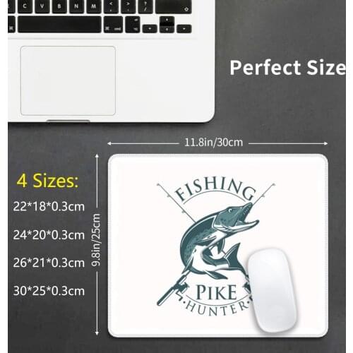 Fishing Pike Hunter Fisherman Pike Fishing Mouse Pad DIY Print Pike Muski Hunter Fish Fisherman Fishing