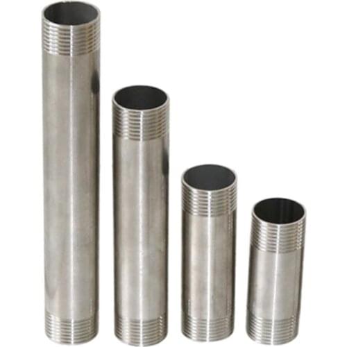 Stainless Steel 1" Double Male Thread Connector Pipe Length 8/10/15/20cm Garden Water Connector Shower Rod Extension Tube Joint