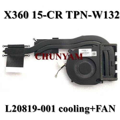 Brand New Original TPN-W132 For HP X360 15-CR cooling Fan L20819-001 CPU+GPU Heatsink 100%Tested