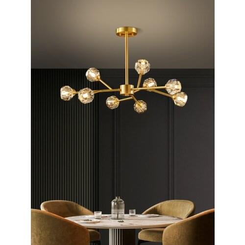 Modern Crystal Chandelier Lighting Living Dining LED Chandeliers Room Pendant Hanging Light Lustre Cristal Lamps