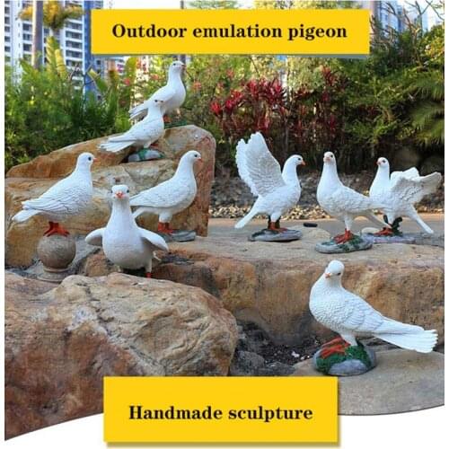European-style simulation pigeon statue Resin handmade sculpture Home decoration accessories Outdoor garden decoration statue