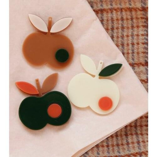 Temperament Autumn and Winter Apple Pendant Retro Earrings Earrings DIY Accessories Handmade Jewelry Materials