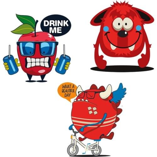 Three Ratels CC52 Cartoon Monster graffiti drink funny sticker motor bike car hood gift laptop decoration decals