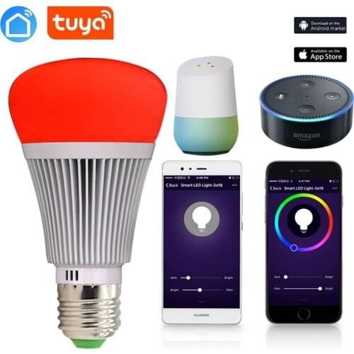 Tuya app Wireless WiFi Smart LED Bulb switch RGB Bulb Support Alexa Google Home Voice Control RGBW LED Lamp