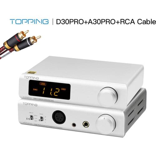 TOPPING D30Pro USB DAC + TOPPING A30Pro Headphone Amplifier