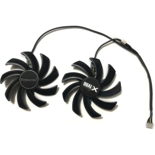 2pcs/lot computer Graphics card fan 85mm DC 12V 0.35A 4Pin VGA GPU Cooler Fans For ZOTAC GTX 760 GTX 770 Video Card cooling