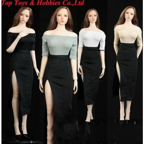VORTOYS 1/6 V1020 4 Color For Collection Womens Dress Skirt Clothes Fit 12" female Figure Body In Stock