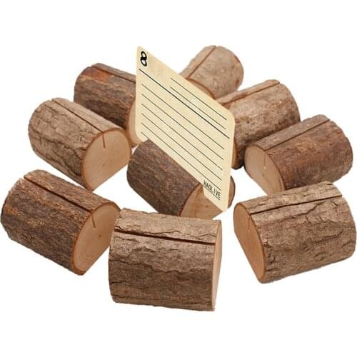 1pcs/lot New Big Natural Wood Wood Stump Wedding Party Decoration Card Holder Stand card photo Holder Clips