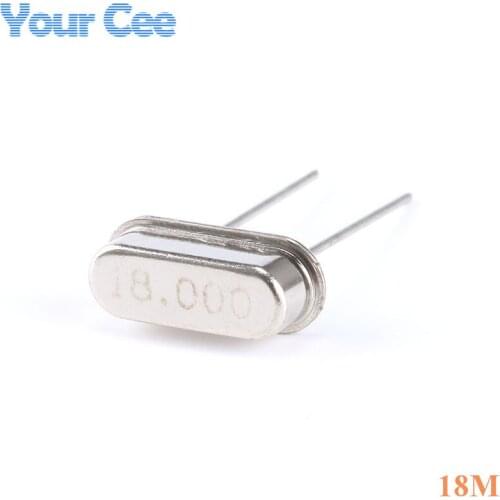 10pcs 18MHz 18 MHz 18M Hz 18.000M Mini Passive Resonator Quartz Crystal Oscillator HC-49S
