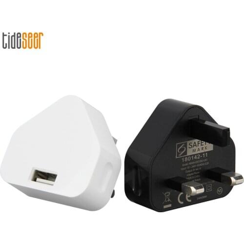 3 Pin UK Plug 5V 1A Single Port USB Wall Charger Power Adapter Home Travel Charging For iPhone Samsung HTC Phones Tablets 20pcs