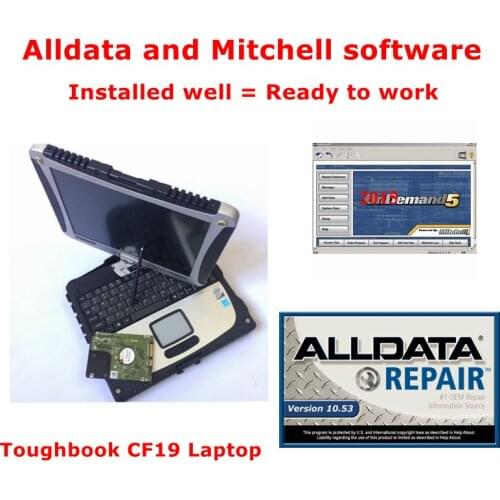 2021HOT Alldata Repair Software Installed Well Alldata 10.50 Mit//chell od5 2015V with Toughbook CF19 Laptop For Panasonic PC 4g