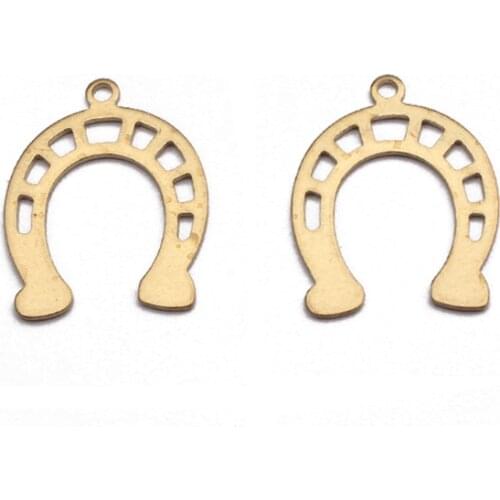 40pcs15x19mm Brass Horns Crescent Moon Charm Pendants For Jewelry Making DIY Earrings Accessories