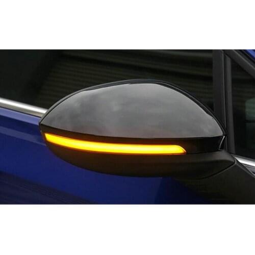 ASTYO For VW GOLF 8 MK8 2020 2021 LED Dynamic Turn Signal Light Side Wing Rearview Mirror Lamp With Bottom Shell
