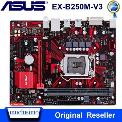 Used Asus EX-B250M-V3 Intel B250 LGA1151 DDR4 PCI-E 3.0 32GB Original Desktop Asus B250 Mainboard EX-B250M-V3 DDR4