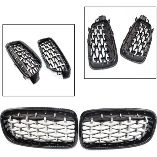Car Diamond Kidney Grille For BMW 3 Series F30 F31 320i 330i 340i 2013 2014 2015 2016 2017 2018 ABS Plastic Meteor Style