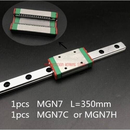 AXK Linear Rail Free Shipping For 7mm Linear Guide Mgn7 L= 350mm Rail Way + Mgn7c Or Mgn7h Long Carriage For Cnc X Y Z Axis