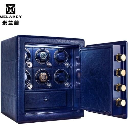 Safe box for 6 Automatic watch winder display Hidden strongbox in high security carbon steel container safety box