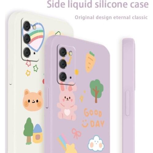 Cartoon Rabbit Phone Case For Samsung Galaxy S21 S20 FE S10 Note 20 10 Ultra Plus A72 A52 A42 A32 A71 A51 A41 A31 A21S Cover