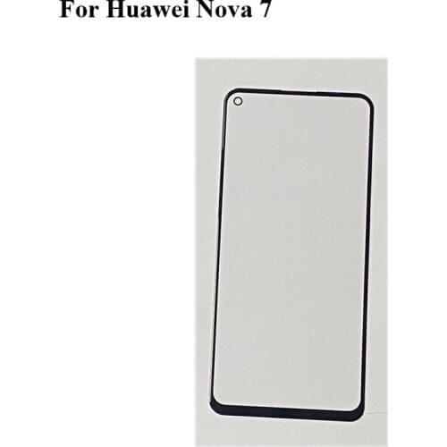 For Huawei Nova 7 5G Front LCD Glass Lens touchscreen For Huawei Nova7 Touch screen Panel Outer Screen Glass without flex