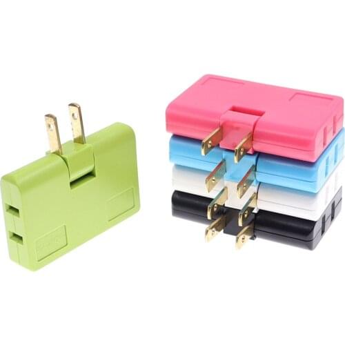 1 Male To 3-way US 2 Pin AC Power Travel Adapter Plug Converter Splits 1-Way Into 3-way Outlet Travel Adapter