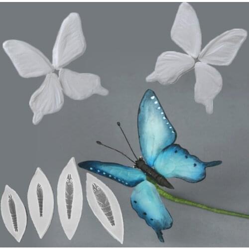 Butterfly Wing & Body Mould Silicone Mold Fondant Cake Decorating Tool Gumpaste Sugarcraft Chocolate Forms Bakeware Tools