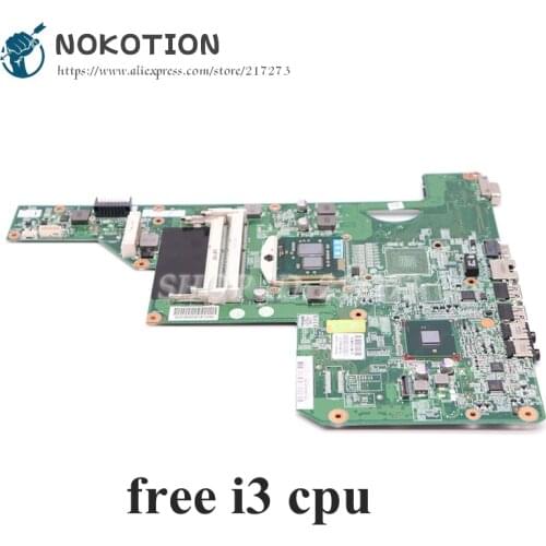NOKOTION 615849-001 605903-001 Laptop Motherboard For HP G62 G72 CQ62 HM55 UMA DDR3 MAIN BOARD free i3 cpu