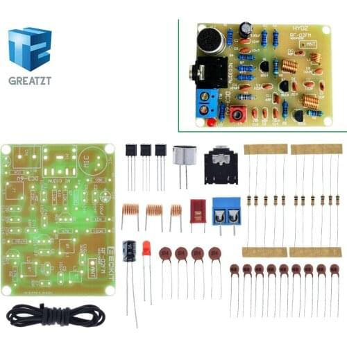 TZT 88-108MHz FM Frequency Modulation Wireless Microphone Module DIY Kits Transmitter Board Parts DC 3-6V FM Transmitter Module