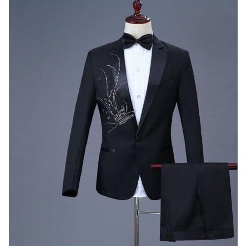 New Arrival 2018 Costume Homme Slim Fit Black Single Breasted Suit Groom Wear Men Wedding Suits For Men Prom Tuxedo Blazer