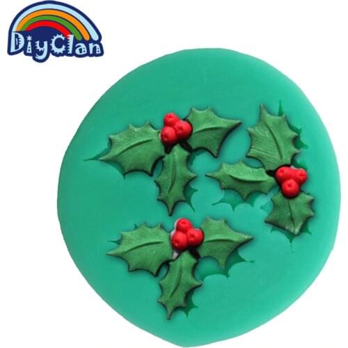 Cake Stand Bakeware Christmas Tree Leaves Molds for Cake Christmas dacoration Fondant form Chocolate Soap Mould Tools F0311YZ35