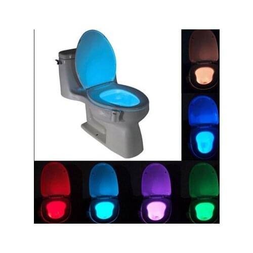 Washingroom Bathroom Motion Bowl Toilet Light Activated on/Off Lights Seat Sensor Lamp Nightlight Seat Light