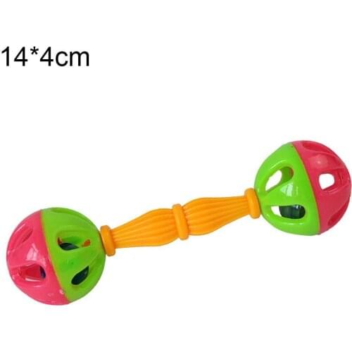 Pet Bird Parrot ABS Hollow Double-head Bell Ball Rattle Bite Chew Interactive Toy Small And Exquisite Entertainment Supplies
