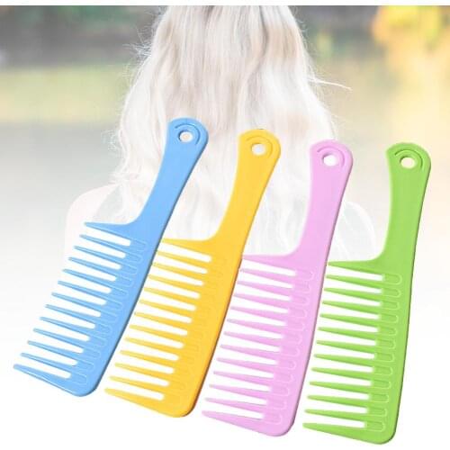 2Pcs Wide Tooth Comb Detangling Curly Wavy Straight Hair Brush Styling Tool