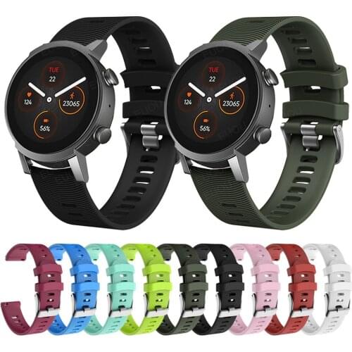 Silicone Wrist Strap For TicWatch E3 Watch Band Watchband Wristband For TicWatch GTH Wriststrap Bracelet replace accessories