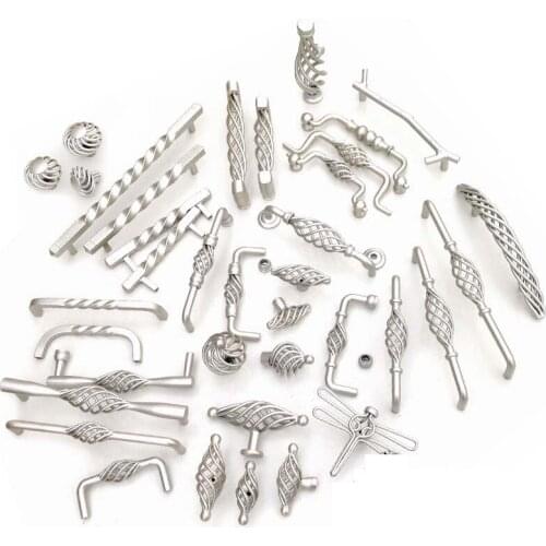 UNOLOCKS 9PCS Champagne Silver Birdcage Knobs and Pulls Decorative Drawer Dresser Cabinet Hardware Knobs Handle Pulls