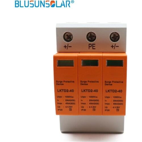 10 piece/lot 3P DC 1000V 20~40KA Din Rail Surge Protective Device House Solar PV System Arrester Surge Protector