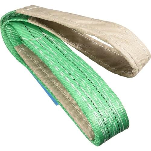 Uxcell 1pcs 50mm/2inch Width Lifting Web Strap 4400lbs Capacity 3.3ft - 26ft for Moving Towing Hoisting Work Gear Green