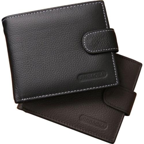 Vintage Genuine Leather Hasp Small Wallet Men Coin Pocket Purse Card Holder Men’s Wallets Money Cartera Bag Male Clutch